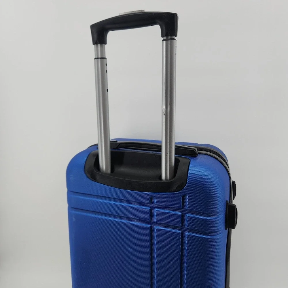 Altitude Blue Carry On Hard Shell Spinner Luggage 22 Inch Blue TSA Lock